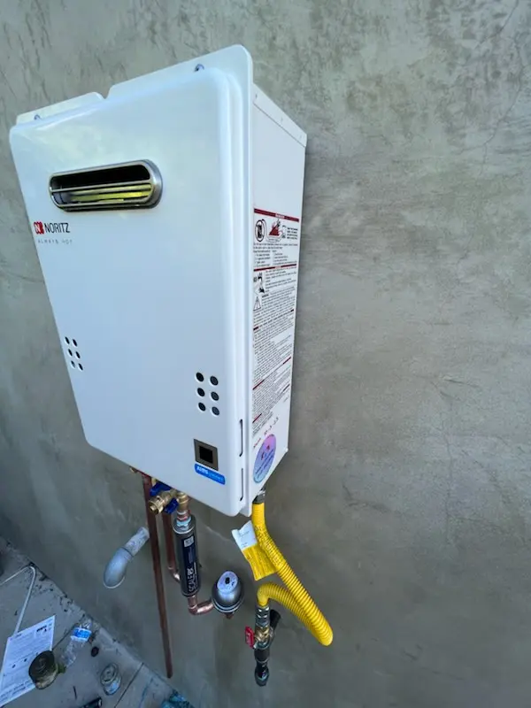 Tankless water heater installation for Eastgate homes